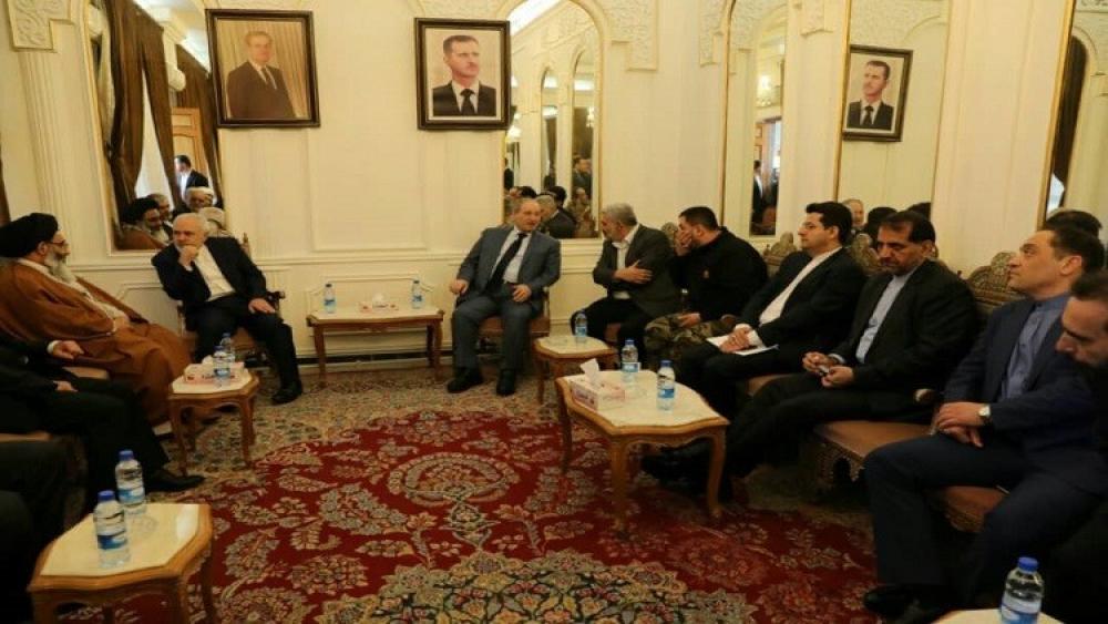 ظريف في دمشق للقاء الأسد والمعلم