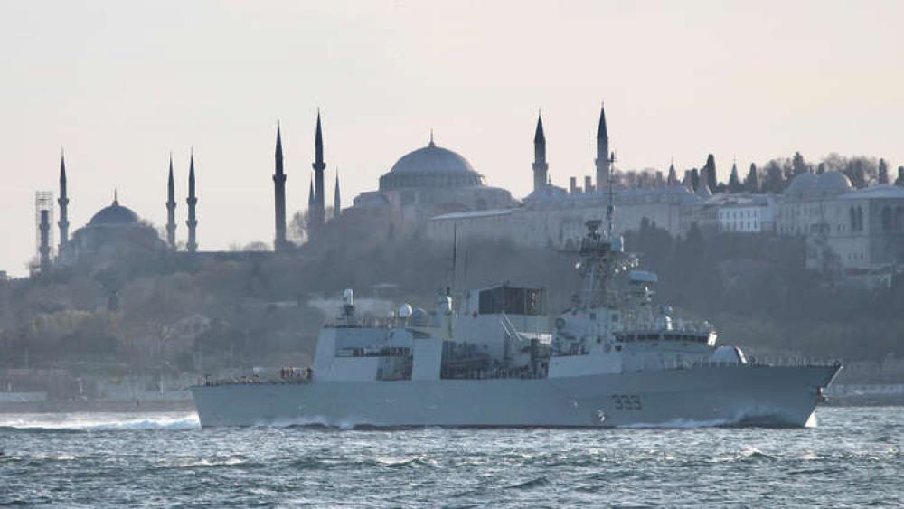 سفن حربية روسية ترابط في البحر الأسود تزامناً مع مناورات الناتو
