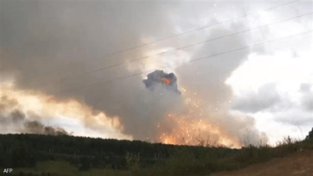 حريق في قاعدة عسكرية روسية !