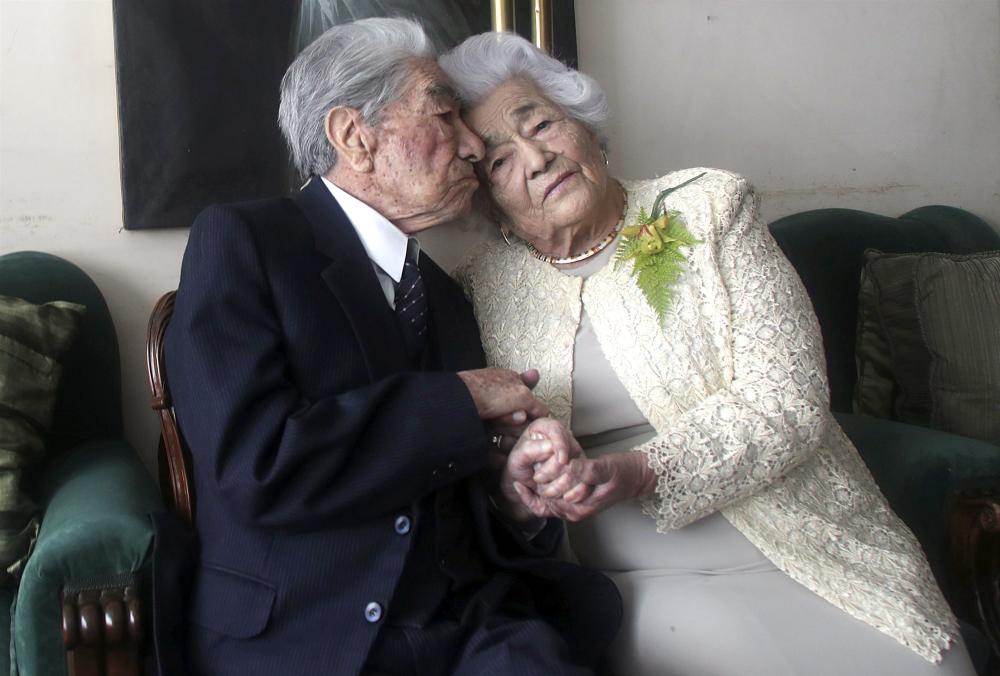 أقدم زوجان في العالم يدخلان «غينيس»