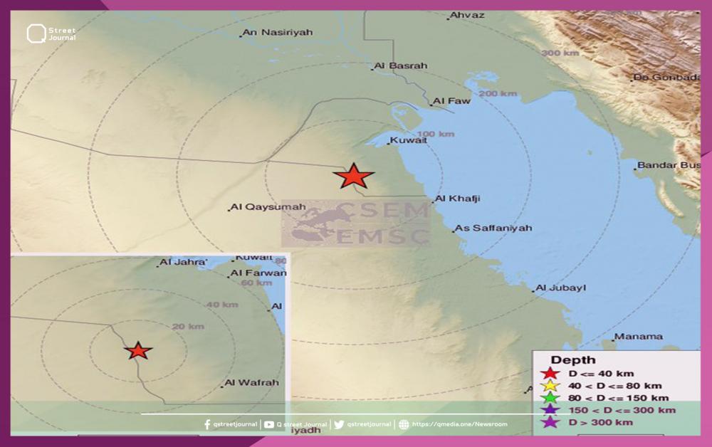 زلزال قوي يضرب المنطقة الحدودية بين الكويت والسعودية