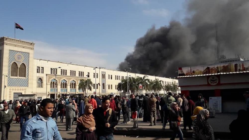 حريق بمحطة القطارات الرئيسية في القاهرة