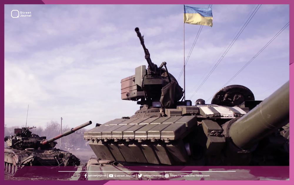 دبابات أوكرانية على الحدود الأوكرانية - الروسية