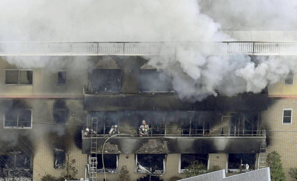 ضحايا في حريق متعمد داخل ستوديو في اليابان