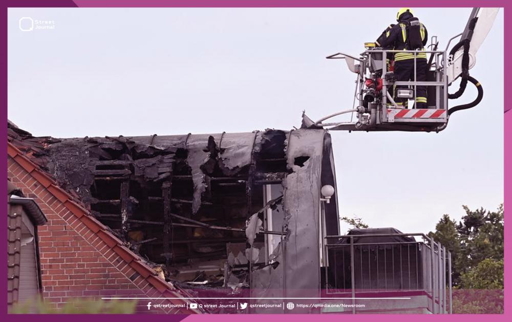 تحطم طائرة فوق سطح مبنى سكني في ألمانيا