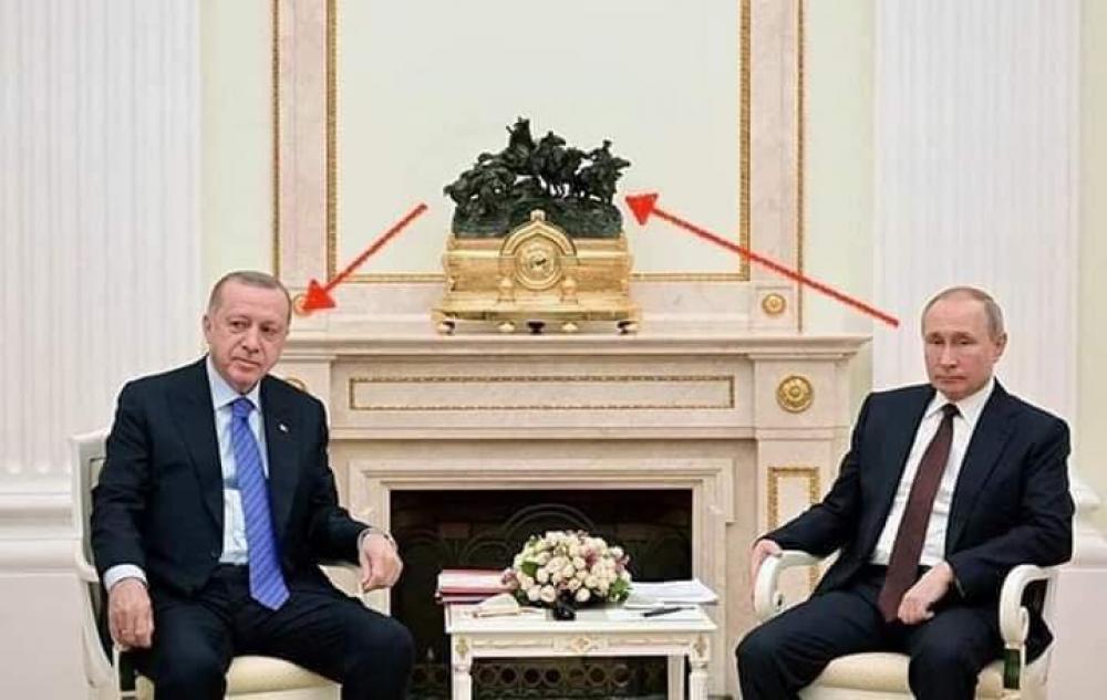 فعلها بوتين.. كيف أجبر أردوغان على الجلوس تحت التمثال؟ 