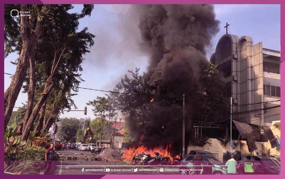  إندونيسيا.. جثة مجهولة وجرحى في انفجار الكنيسة