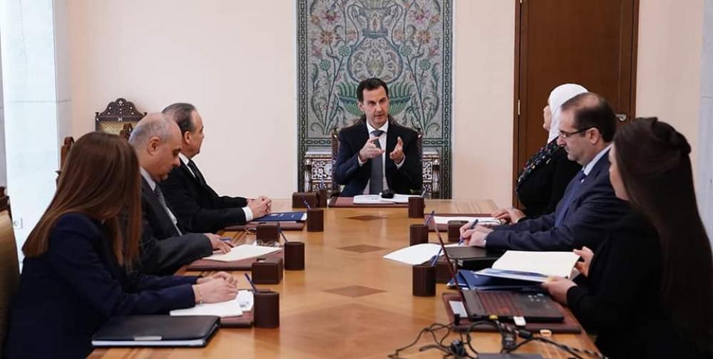 الأسد يجتمع بفريق المشروع الوطني للإصلاح الإداري