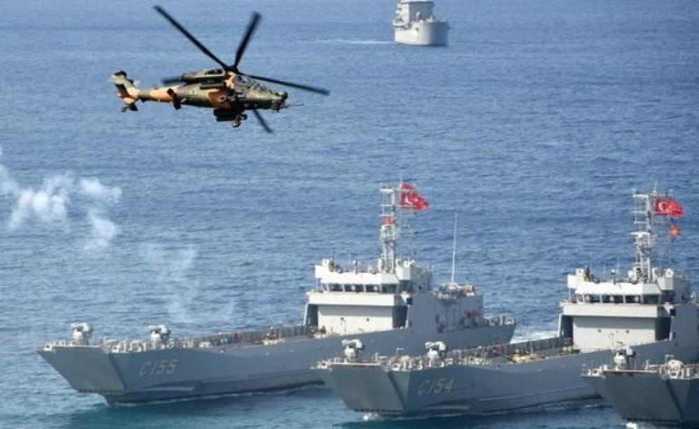 تركيا تطلق أكبر مناورة عسكرية بحرية