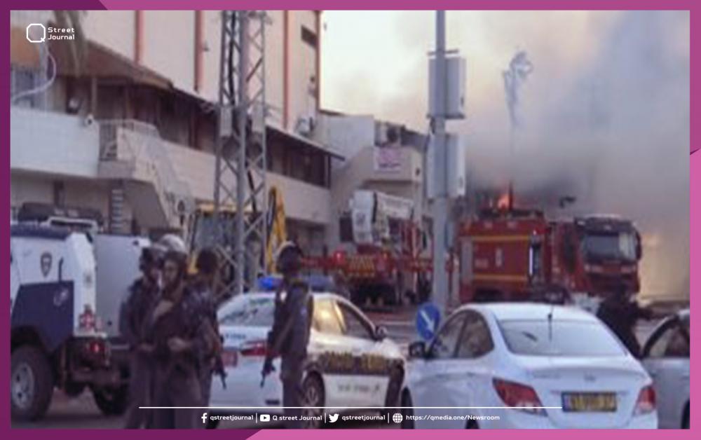 حريق هائل داخل مصنع في مستوطنة سديروت بعد استهدافه بصواريخ المقاومة الفلسطينية