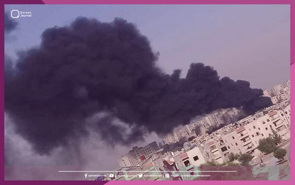 حلب.. حريق ضخم في «سوق الهال»