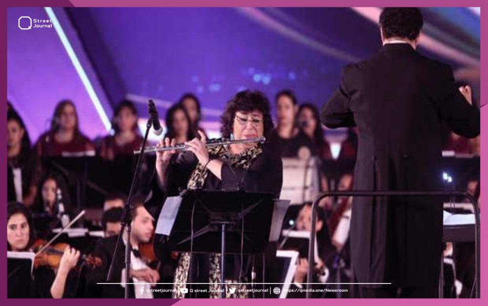 وزيرة الثقافة المصرية تعزف الفلوت في افتتاح مهرجان الموسيقى