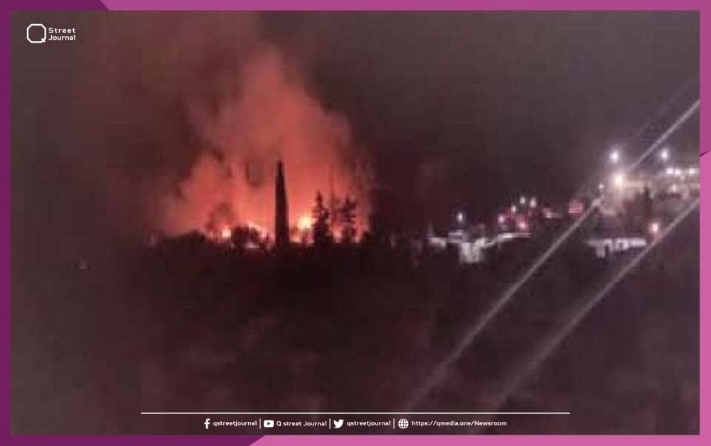 حريق كبير داخل مخيم للمهاجرين في جزيرة يونانية