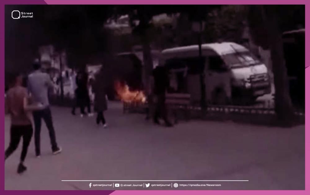 على خطى البوعزيزي.. رجل يحرق نفسه في تونس